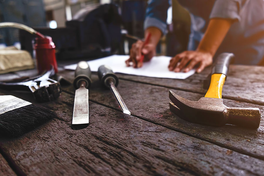 Man planning construction Man planning construction